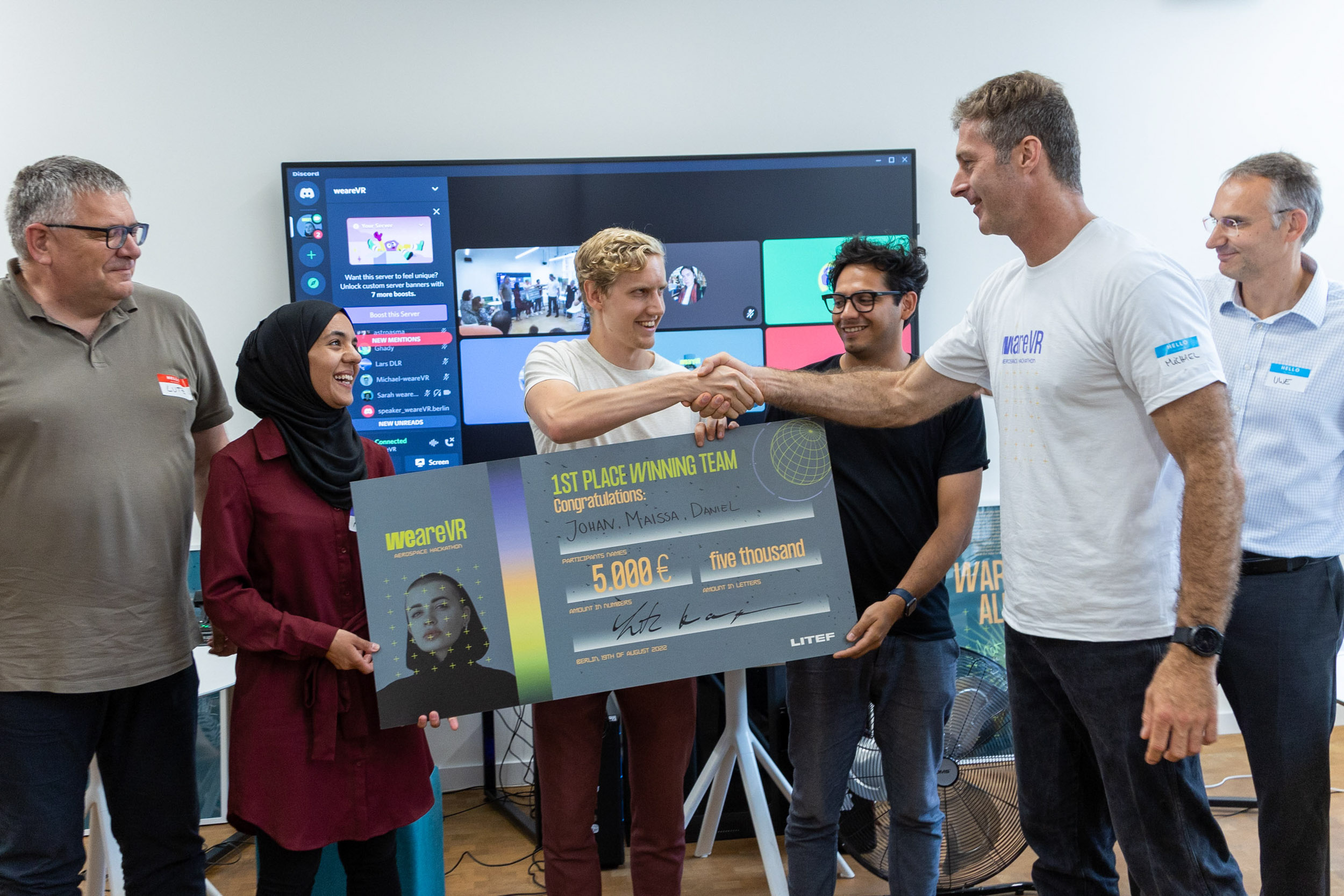 weareVR Aerospace Hackathon winning start-ups teams